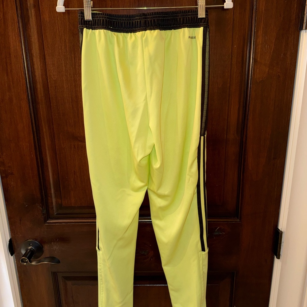 Adidas Men’s Tiro 23 pants in neon yellow (soccer style leg & zipper - NWOT) - Picture 3 of 8